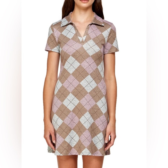 Dual Nature Knit Argyle Polo Dress Color Sage Sz M never worn perfect condition - Picture 1 of 6
